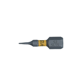 Schraubendrehbit, 1/4", mit Farbcodierung, 25 mm, Schlitz, 1,5 mm