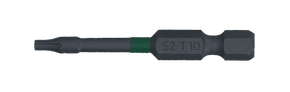 Screwdriver bit, 1/4”, with color coding, 50 mm, T-profile, T10