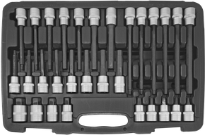 Schraubendreheinsätze, 1/2", Innensechskant, 5-19 mm, 30-teilig