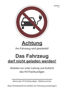 Prohibition sign "Charging prohibited”