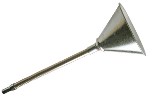 Metal funnel with flex spout