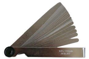 Valve gauge, 0,05 - 1,00 mm, 13 sheets