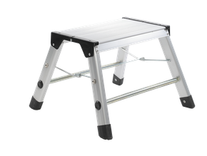 Step ladder, made of aluminium, foldable, 1-step