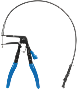 Band-type clamp pliers, with bowden cable
