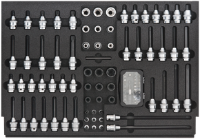 Tool assortment, Bit-sockets 1/4" and 1/2", 102-pieces