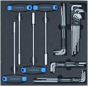 Tool assortment, Allen keys and T-handle screwdrivers, 28-pieces
